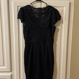 Black knee length party dress
